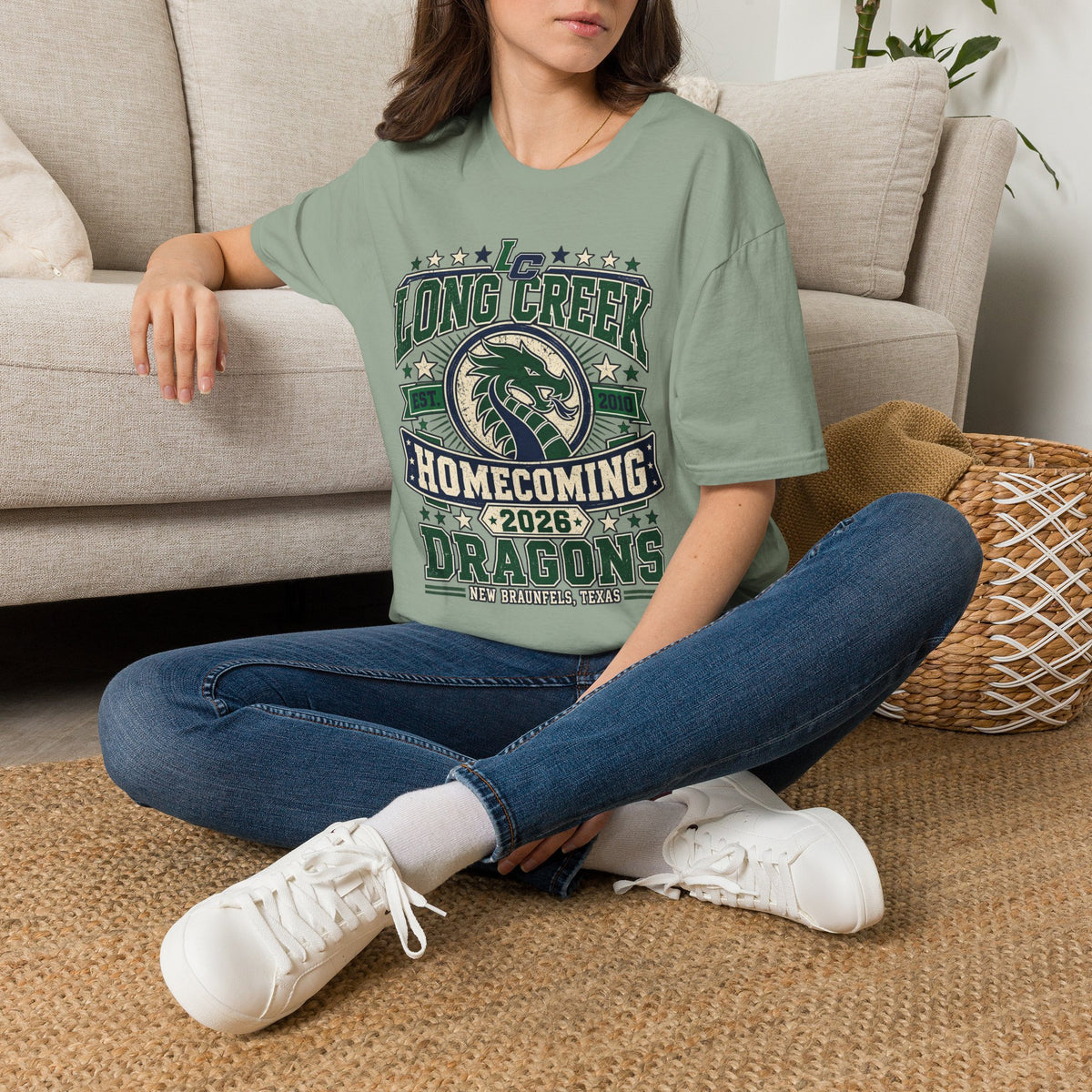 Long Creek Dragons Homecoming T-Shirt — School Spirit Tee (Est. 2020)