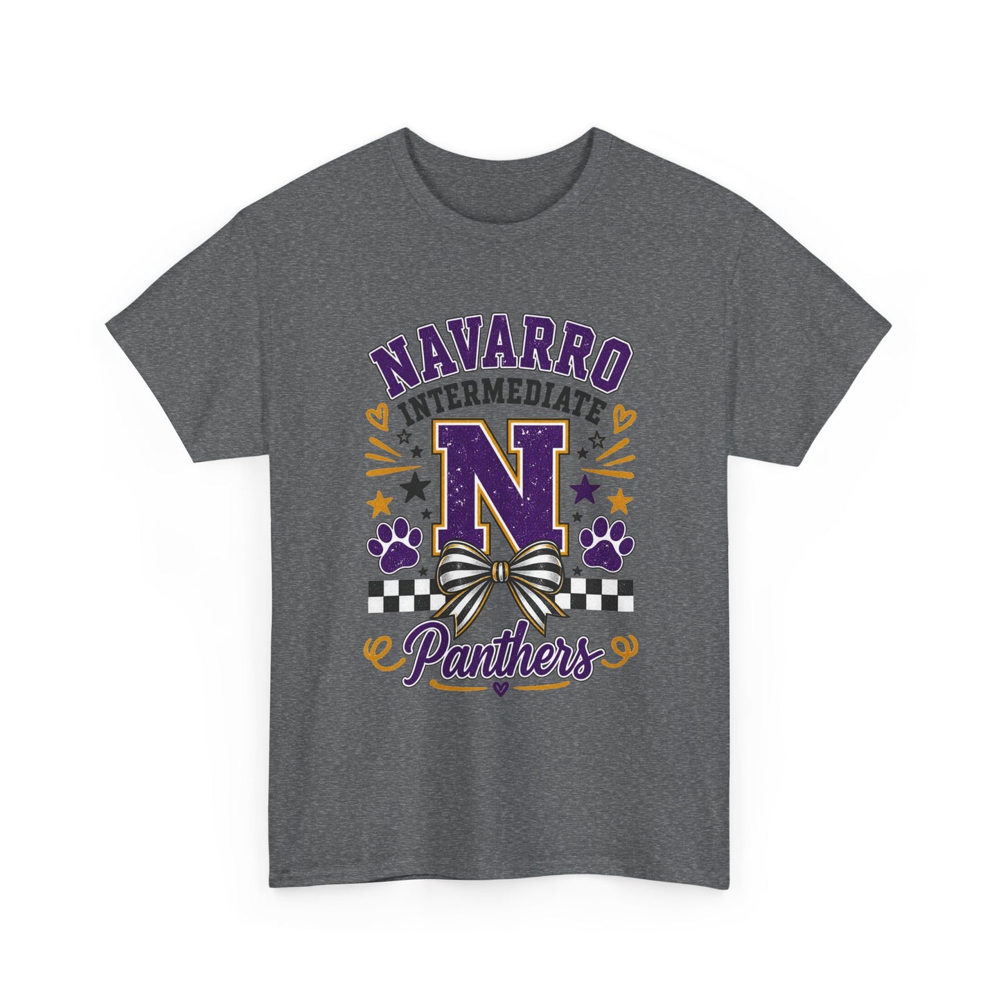 Navarro Intermediate Panthers T-Shirt — School Spirit Tee with 'N' Logo & Paw Prints