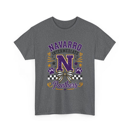 Navarro Intermediate Panthers T-Shirt — School Spirit Tee with 'N' Logo & Paw Prints