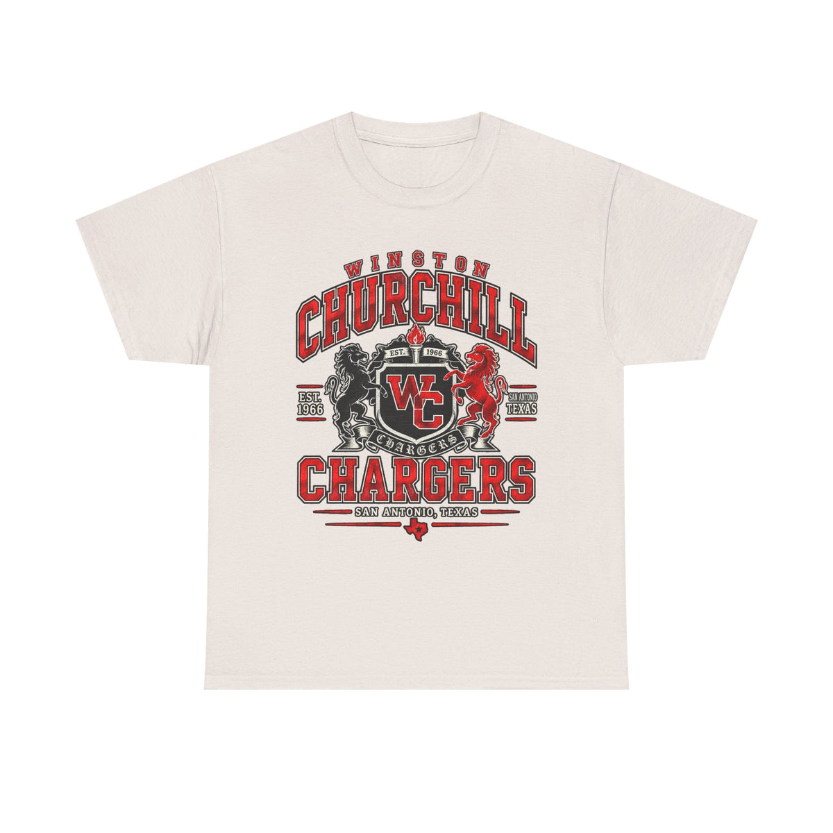 Churchill Chargers School Spirit T-Shirt — WC Logo & Mascot Tee