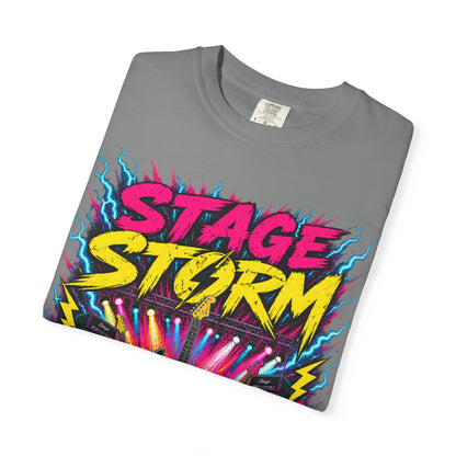 Stage Storm Rock Band T-Shirt — "Stage Storm" Guitar Concert Graphic Tee