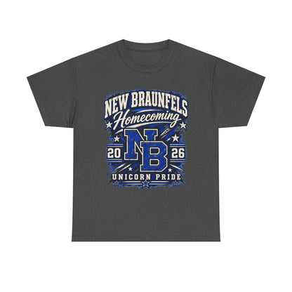 New Braunfels Homecoming 2026 T-Shirt — NB Unicorn Pride School Spirit Tee