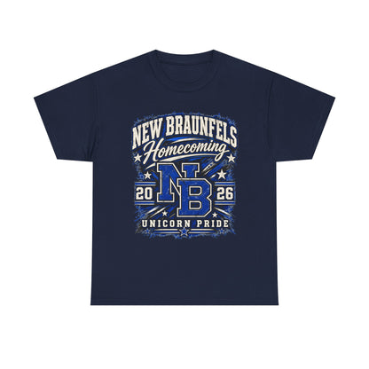 New Braunfels Homecoming 2026 T-Shirt — NB Unicorn Pride School Spirit Tee