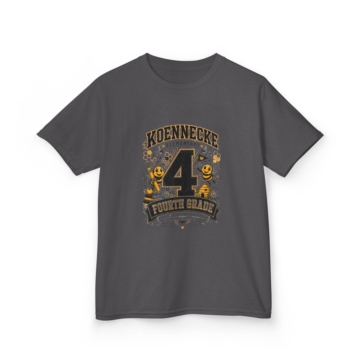 4th Grade Kids T-Shirt – "Koennecke Celebrates 4th Grade" Back-to-School Shirt