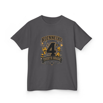 4th Grade Kids T-Shirt – "Koennecke Celebrates 4th Grade" Back-to-School Shirt