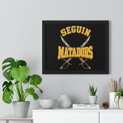 Seguin Matadors Horizontal Framed Poster-Sublimation