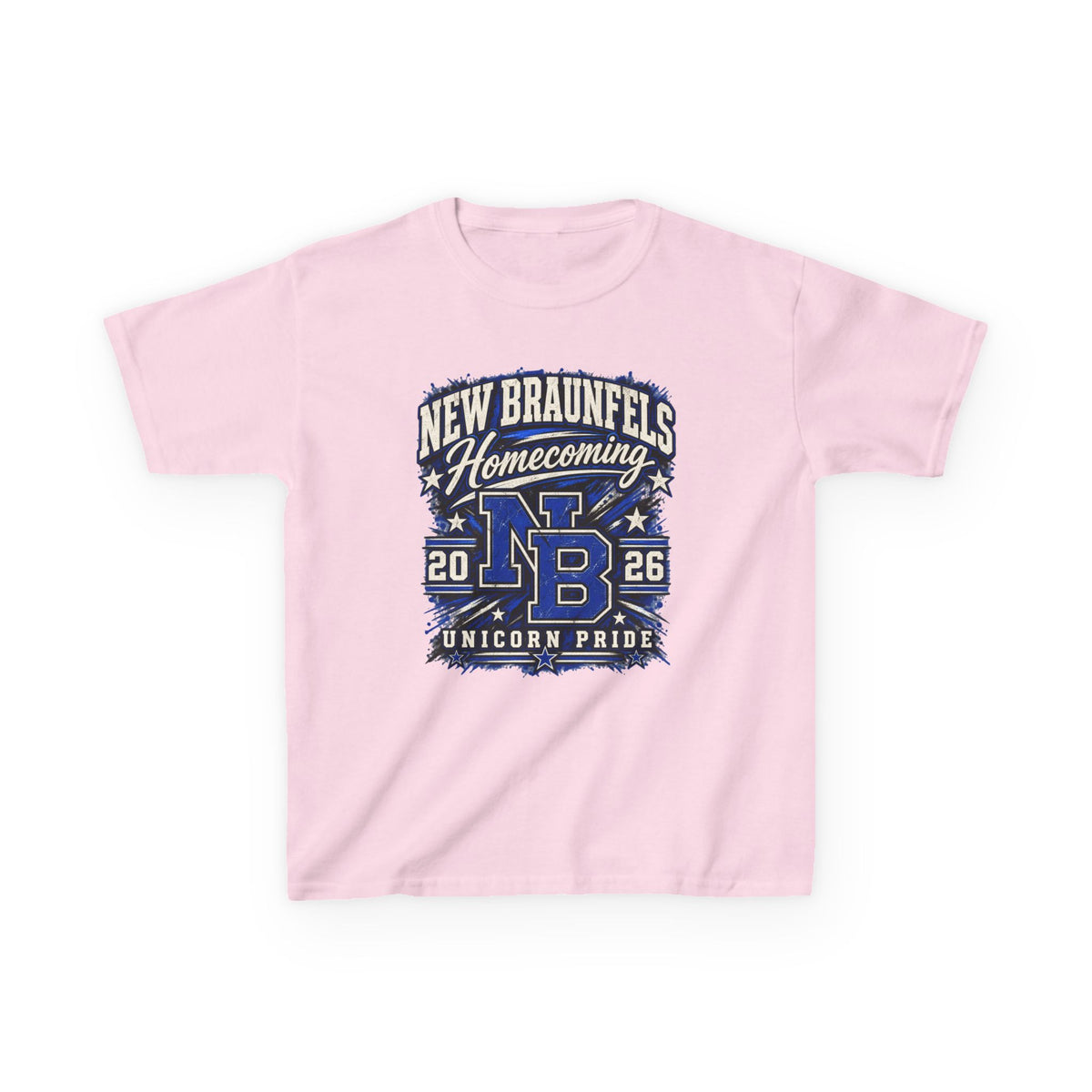 New Braunfels Homecoming 2026 Kids T‑Shirt — NB Unicorn Pride School Spirit Tee