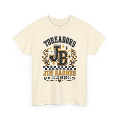 Toreadors JB Jim Barnes Middle School Tee — School Spirit Graphic T-Shirt