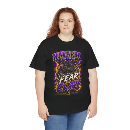 Navarro High "Fear the Claw" Panther Tee — School Spirit Football Shirt