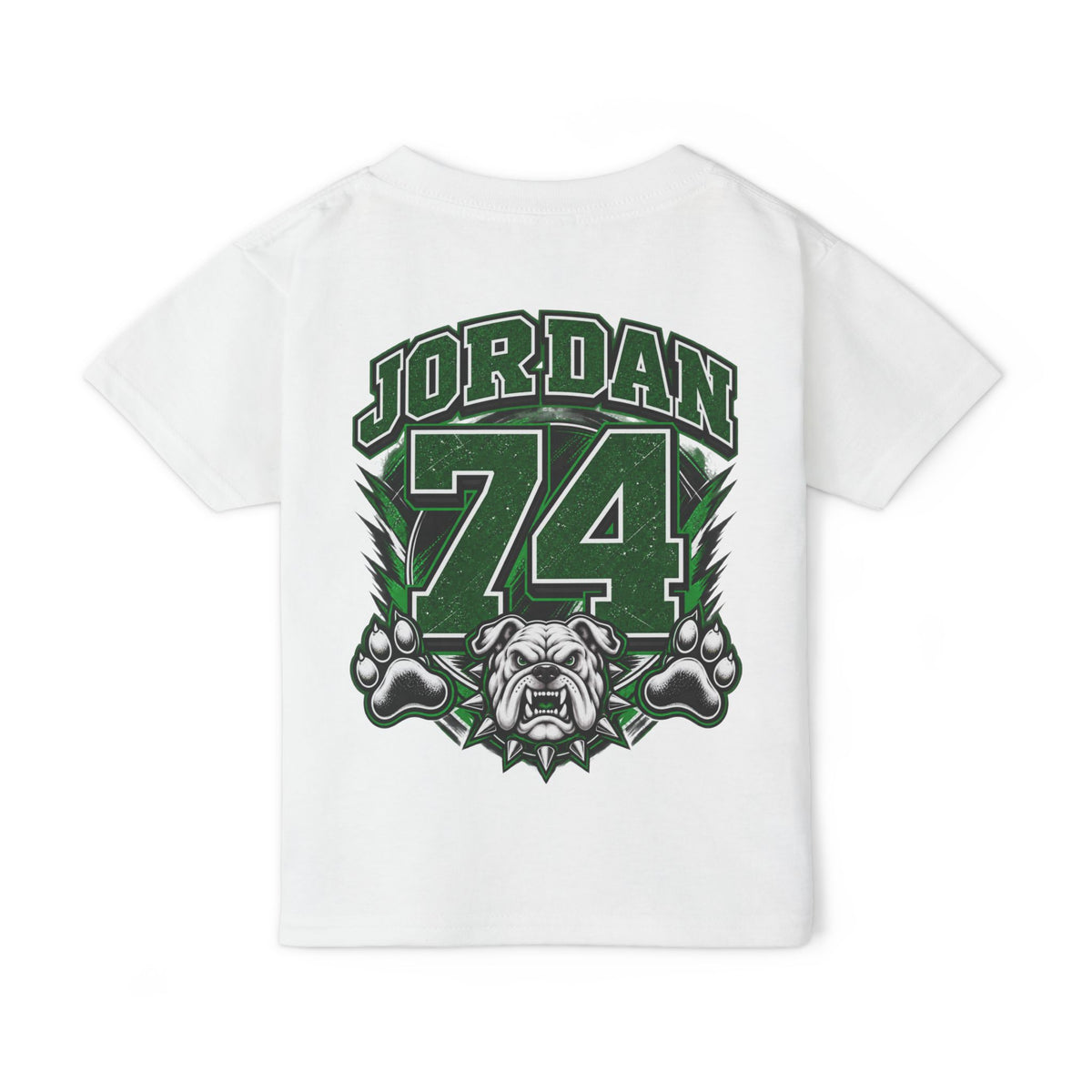 Bulldog Country Toddler T-Shirt — Marion Bulldogs Personalized Number (e.g., Jordan 74)