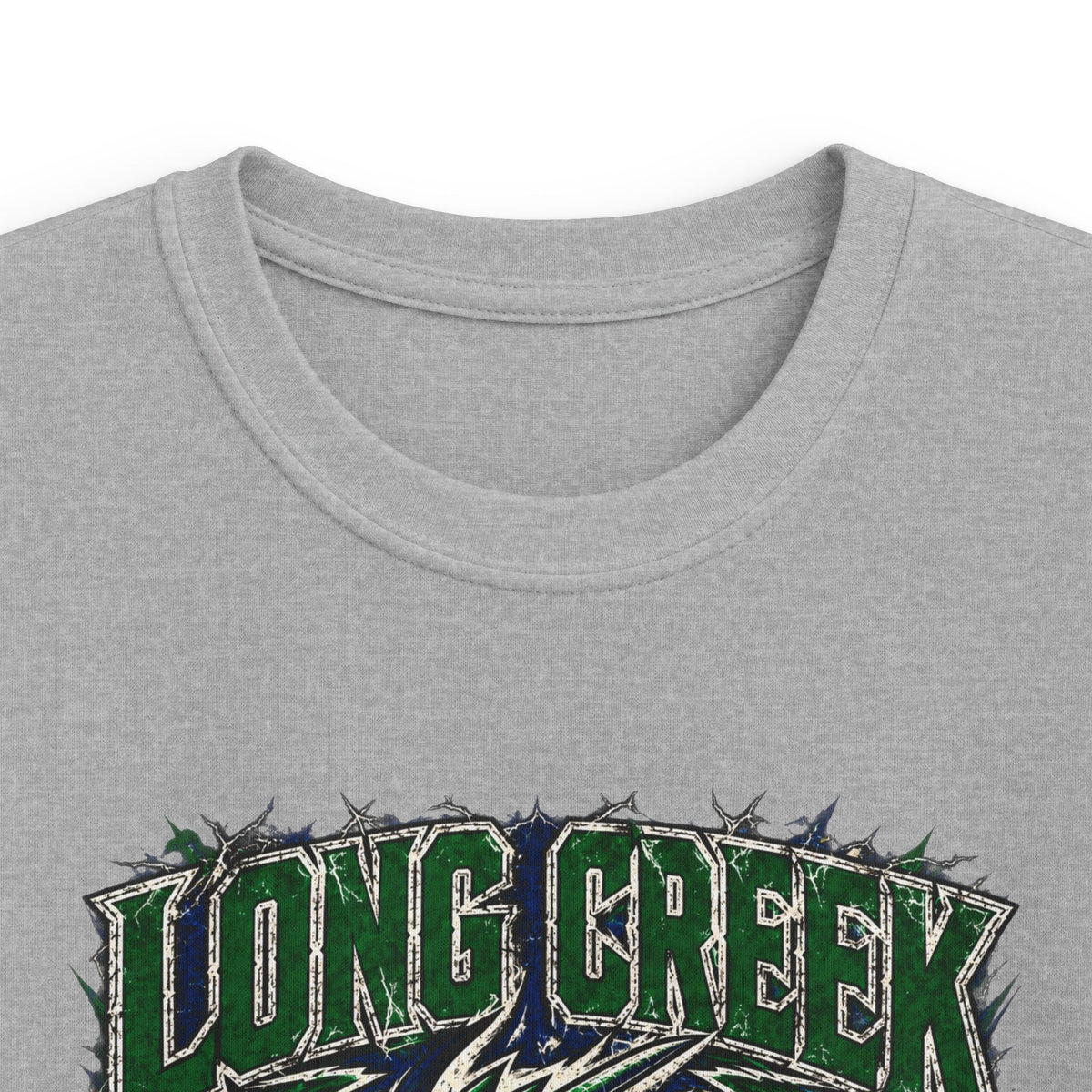 Long Creek Dragons Kids Tee — Green Fierce Dragon School Spirit Shirt