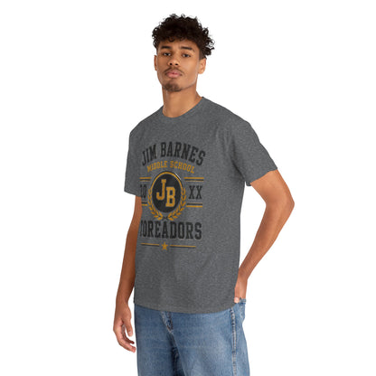 Jim Barnes Middle School Toreadors T-Shirt — School Spirit Tee with JB Crest