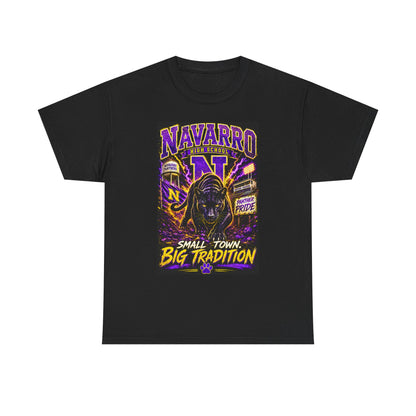 T-Shirt — Navarro “Small Town, Big Tradition” Vintage Football Pride Tee