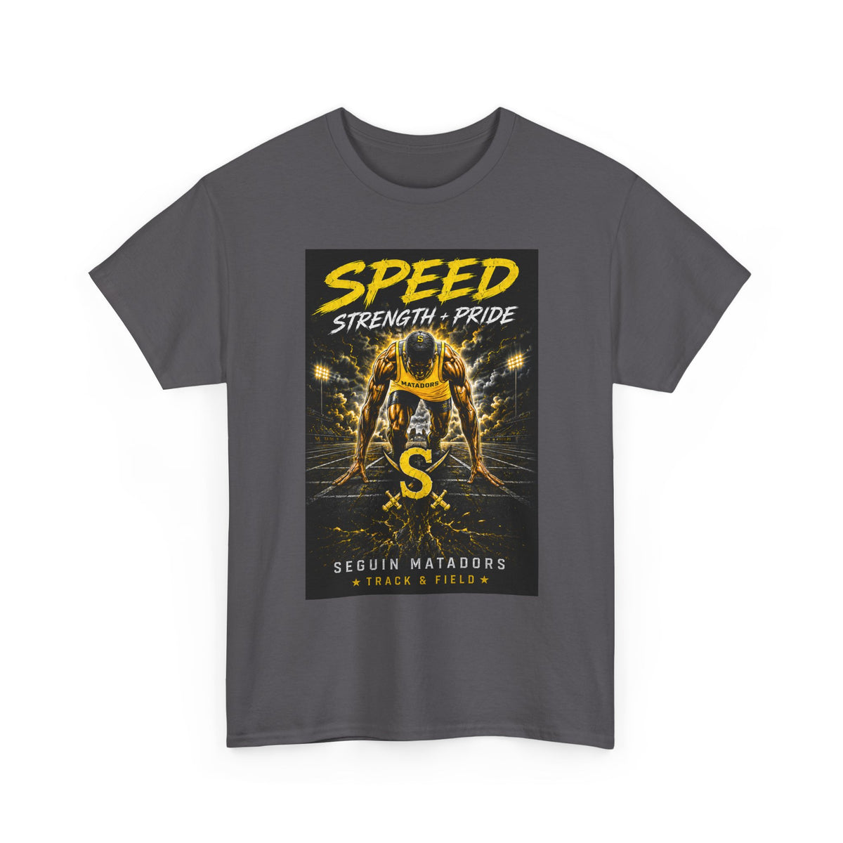Speed Strength Pride Tee — Seguin Matadors Football Graphic T-Shirt