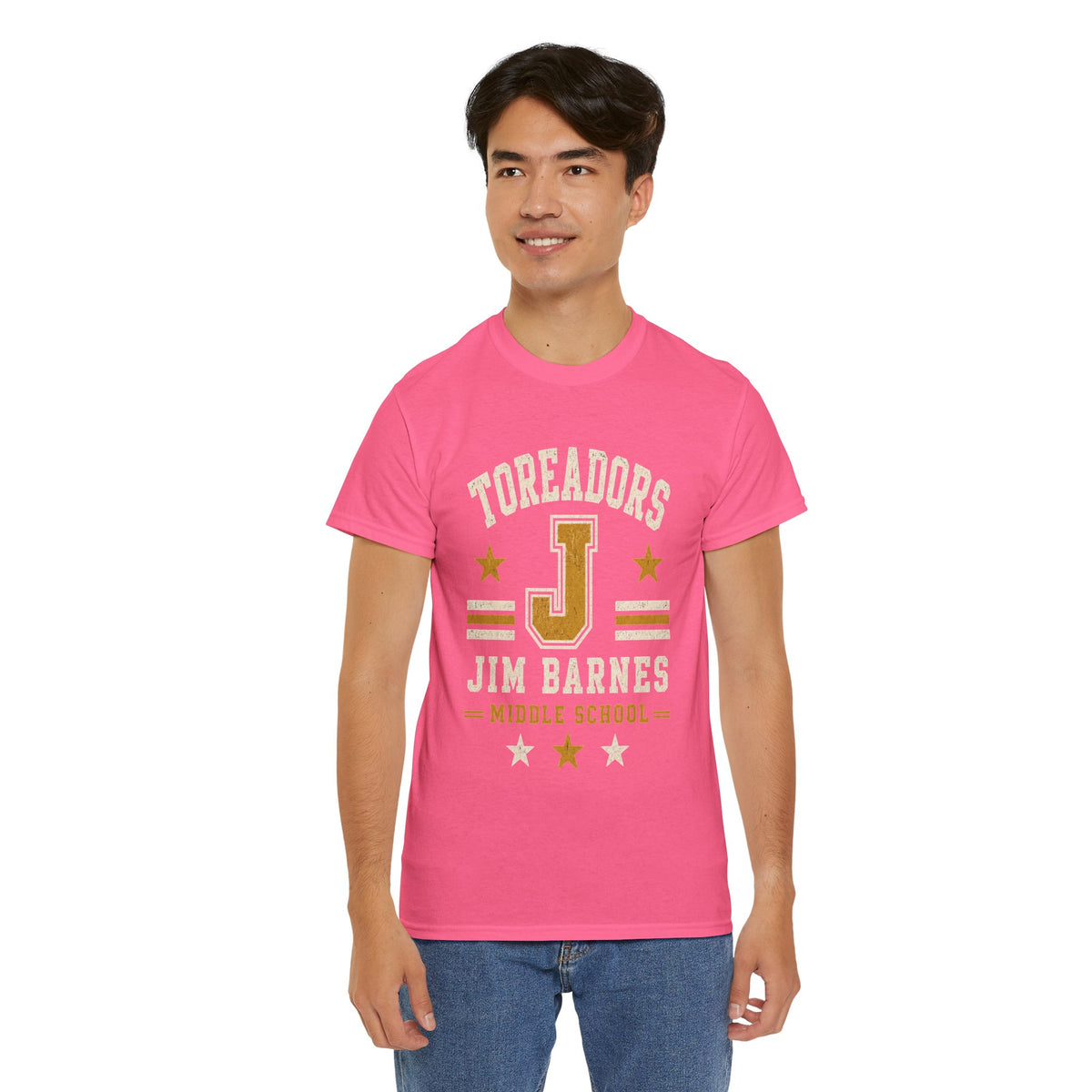Toreadors Jim Barnes School Letterman Tee — Vintage School Spirit T-Shirt