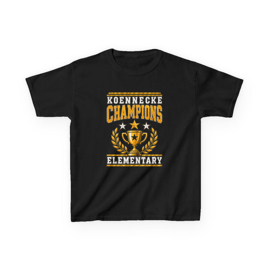 Koennecke Champions Elementary Kids T-Shirt — School Spirit Trophy Design