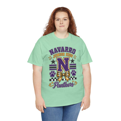 Navarro Junior High Panthers T-Shirt – School Spirit Tee with Purple & Gold Mascot Design