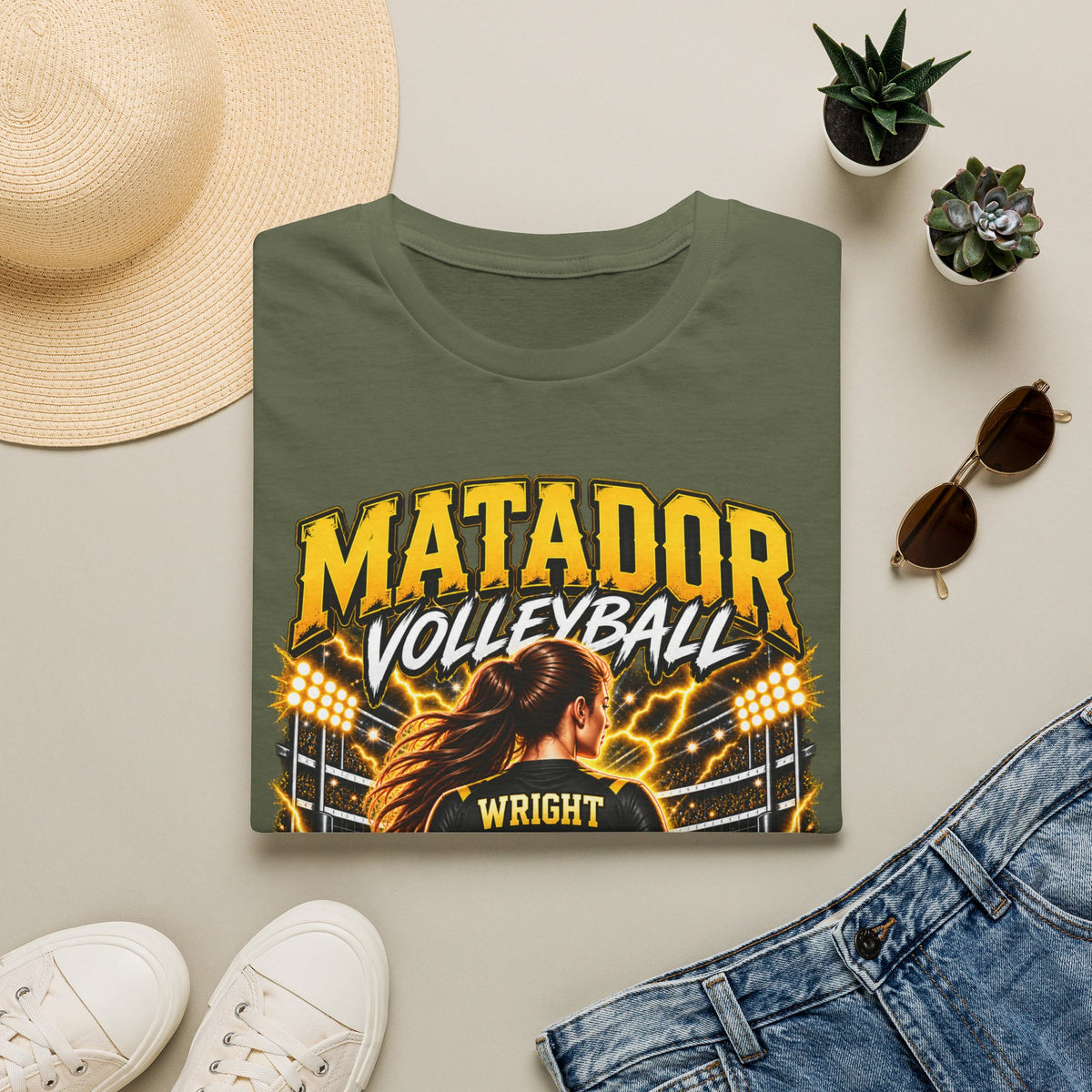 Custom Seguin Matador Volleyball Player Tee | Personalized Name & Jersey Number
