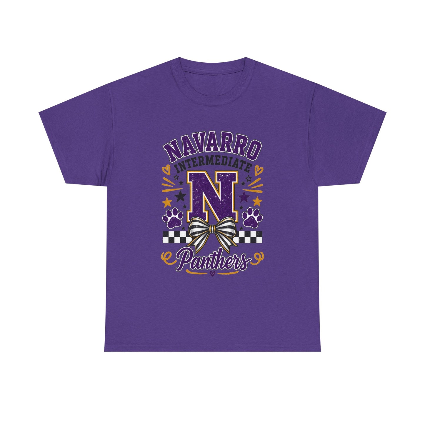 Navarro Intermediate Panthers T-Shirt — School Spirit Tee with 'N' Logo & Paw Prints