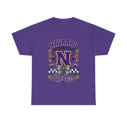 Navarro Intermediate Panthers T-Shirt — School Spirit Tee with 'N' Logo & Paw Prints
