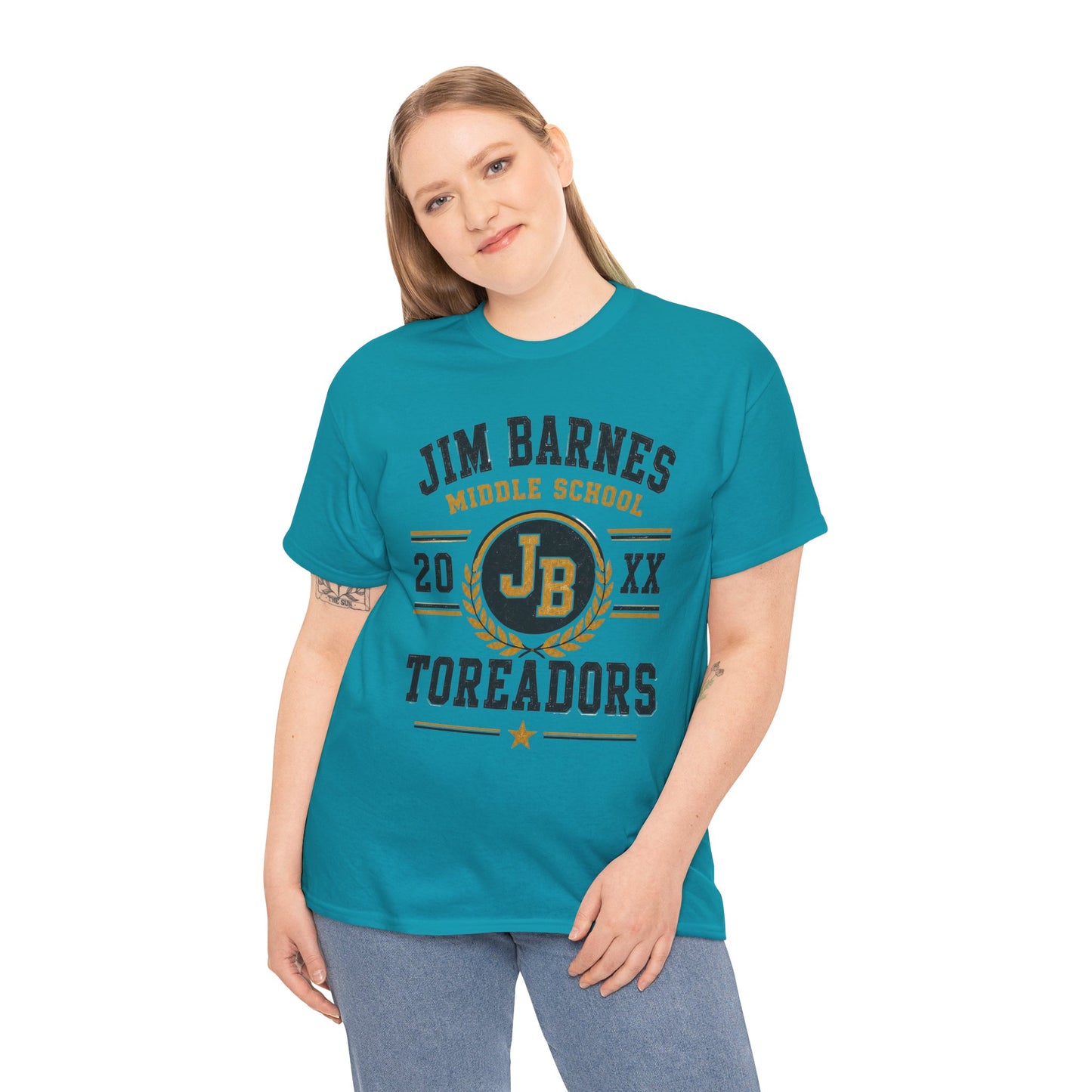 Jim Barnes Middle School Toreadors T-Shirt — School Spirit Tee with JB Crest