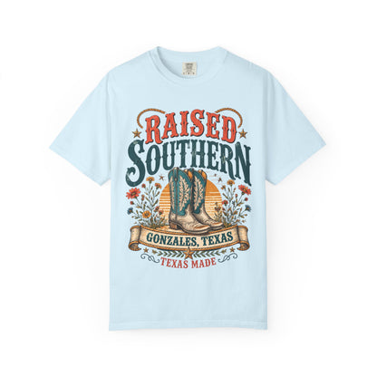 Raised Southern T-Shirt — Gonzales, Texas Retro Western Tee