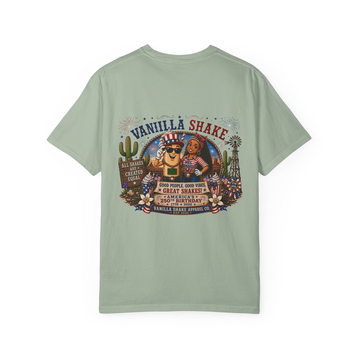 Mr. & Mrs. Shake 4th of July Unisex Garment-Dyed T-shirt