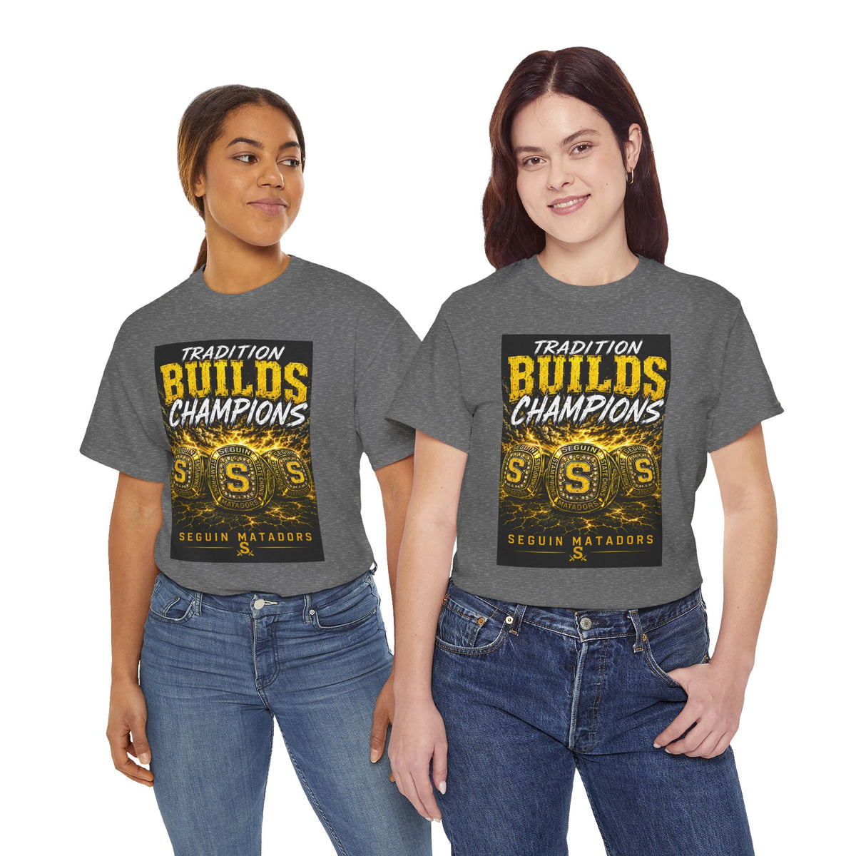 Tradition Builds Champions Tee — Seguin Matadors School Spirit T-Shirt