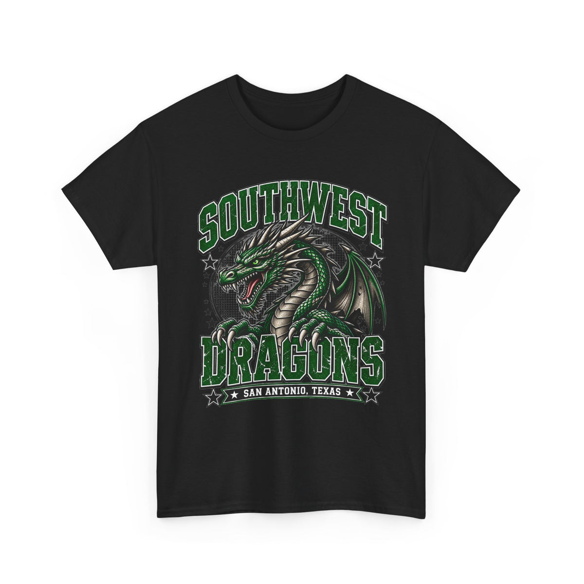 Southwest Dragons T-Shirt — San Antonio Texas Green Dragon Graphic Tee