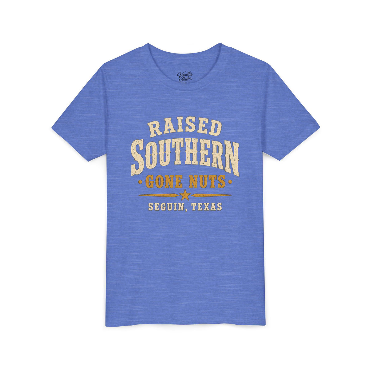 Youth Tee — "Raised Southern, Lone Star" Seguin, Texas Kids Shirt