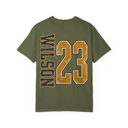 Matadors Seguin Vertical Logo T‑Shirt — Wilson 23 Back Jersey Tee