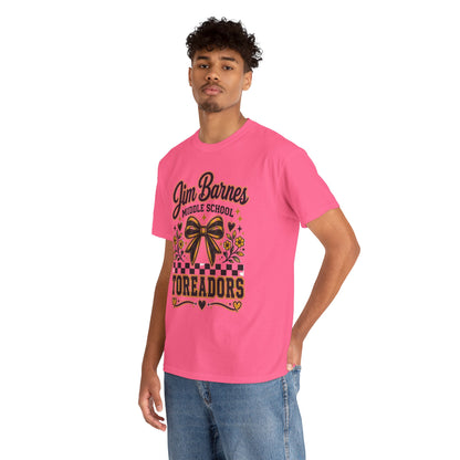 Jim Barnes Middle School Toreadors T-Shirt — School Spirit Cheer Tee