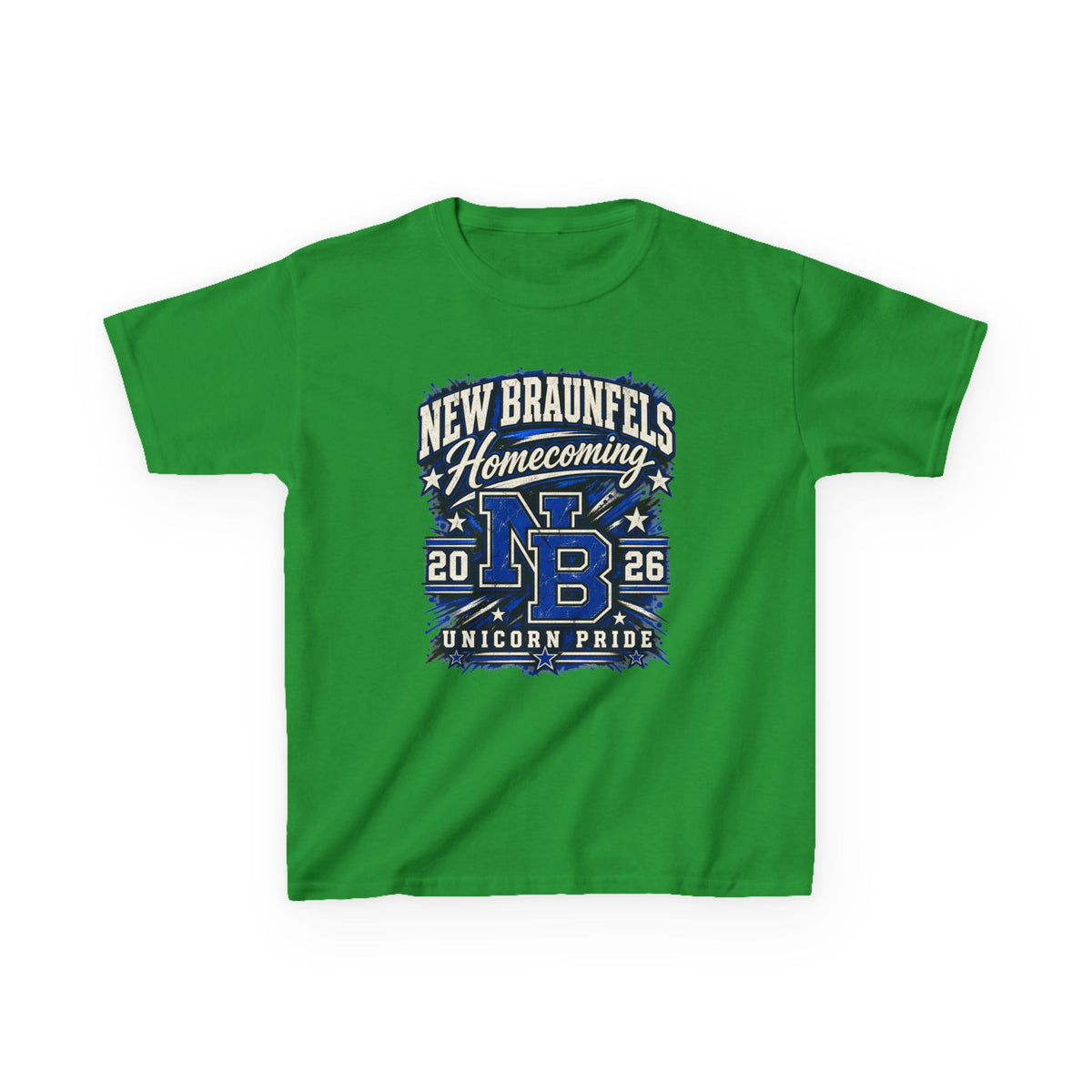 New Braunfels Homecoming 2026 Kids T‑Shirt — NB Unicorn Pride School Spirit Tee