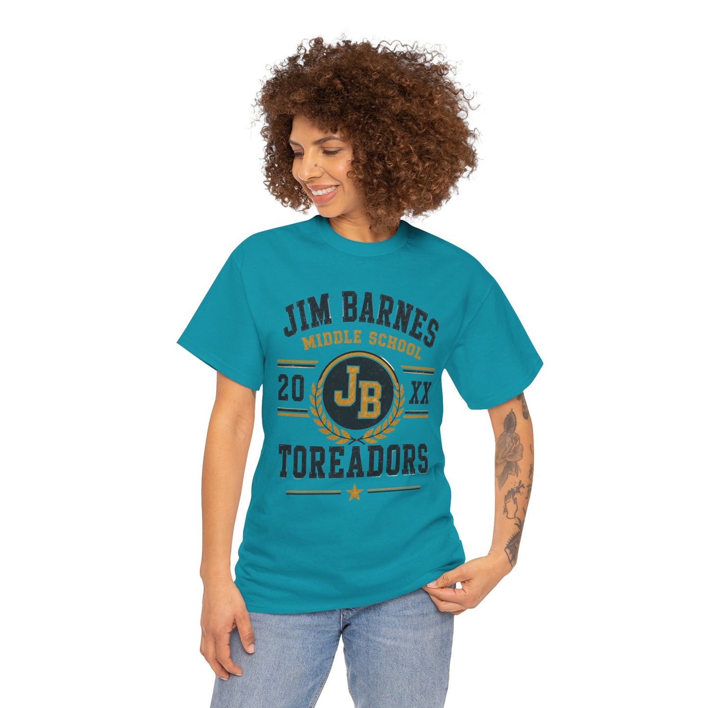 Jim Barnes Middle School Toreadors T-Shirt — School Spirit Tee with JB Crest