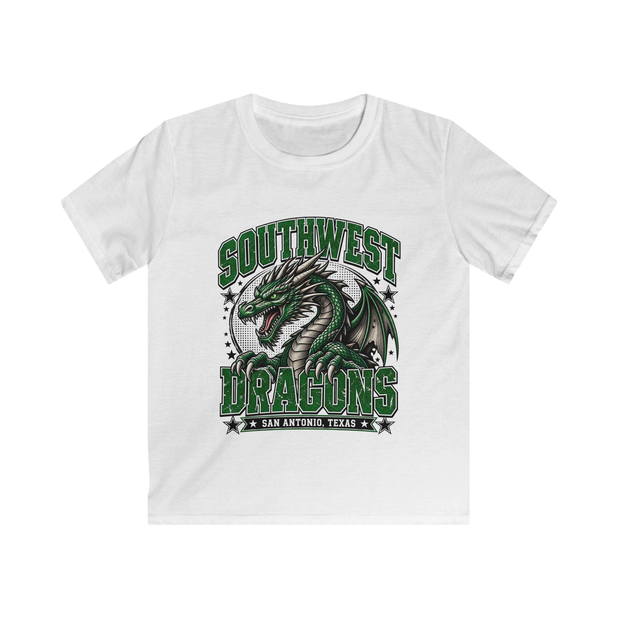 Southwest Dragons Kids Tee — San Antonio Green Dragon Youth T-Shirt
