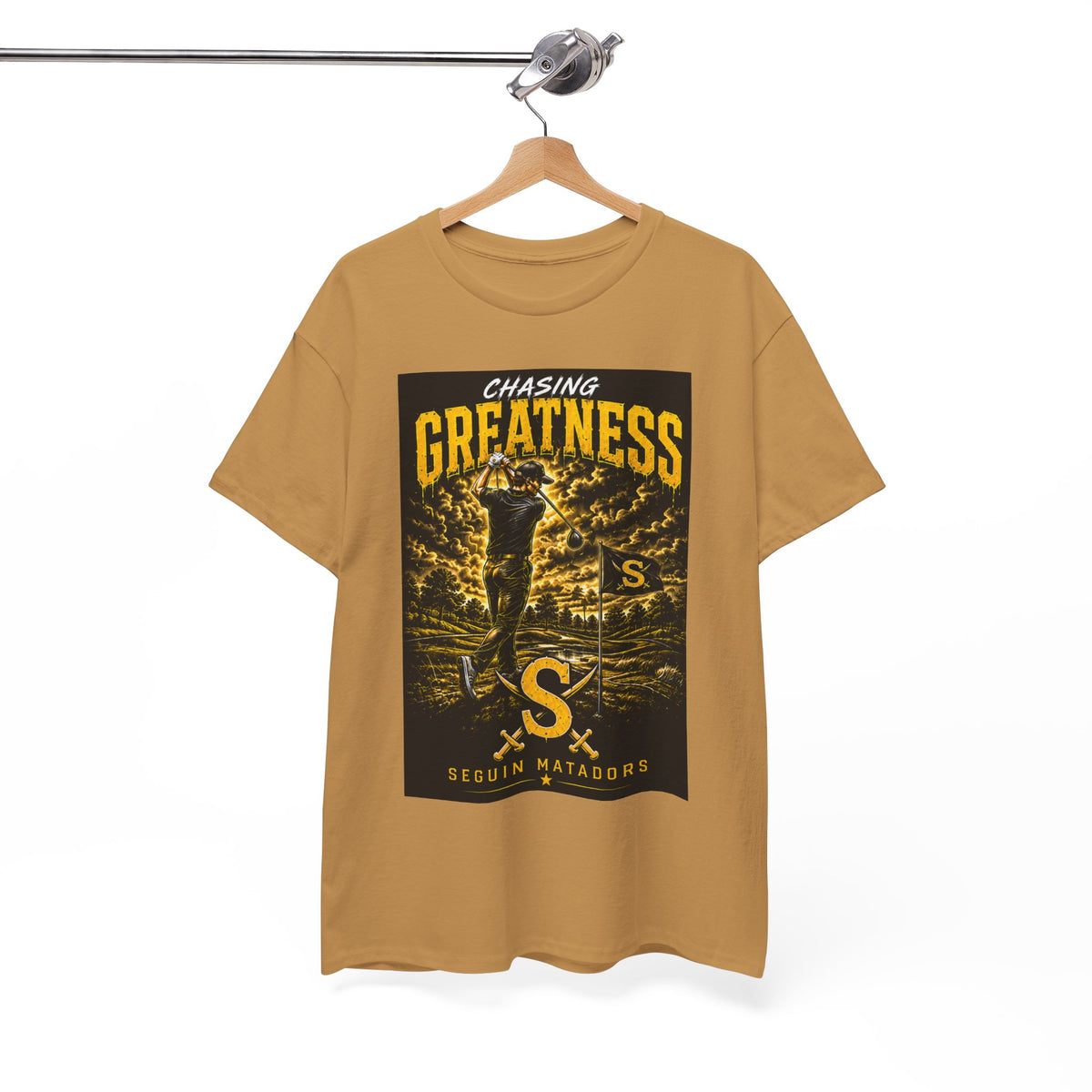 Chasing Greatness Tee — Seguin Matadors Baseball Graphic Shirt