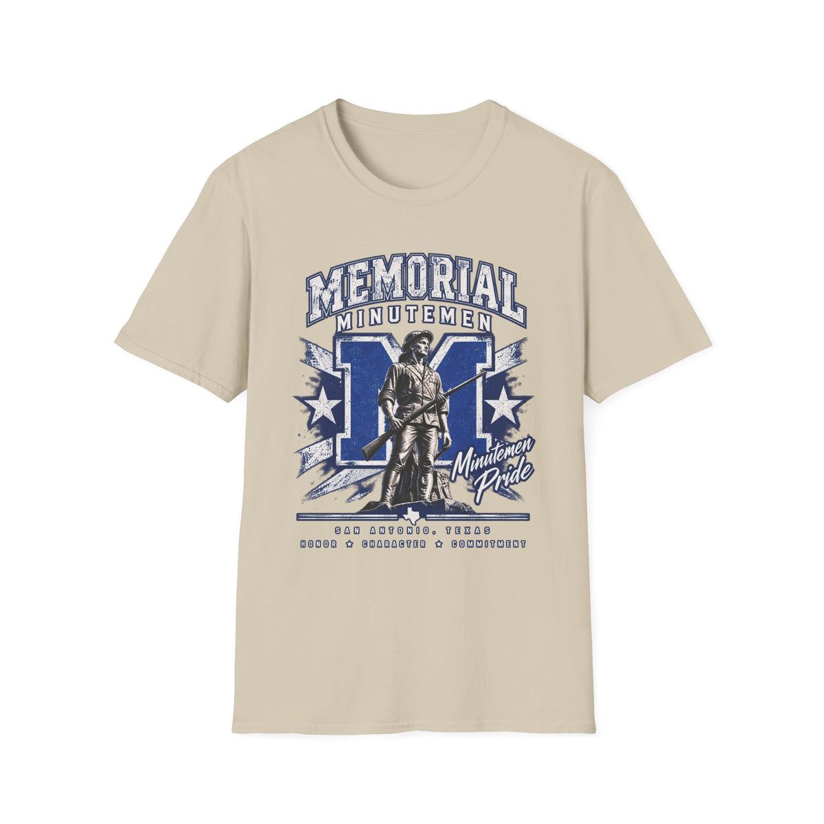 Memorial Minutemen Graphic T-Shirt — Vintage Patriot Military Tribute Tee