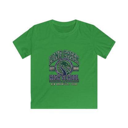 Long Creek High School Kids Tee – Dragon Mascot School Spirit Shirt