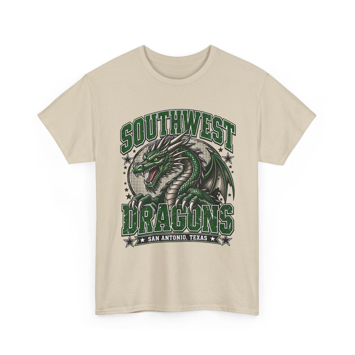 Southwest Dragons T-Shirt — San Antonio Texas Green Dragon Graphic Tee