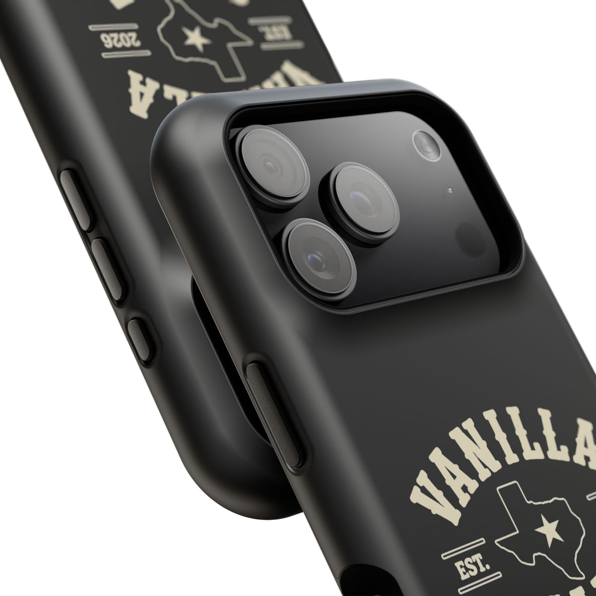 Black w/Ivory Logo lmpact-Resistant Phone Cases