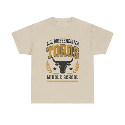 Toros Middle School Tee — A.J. Briesemeister School Spirit T-Shirt