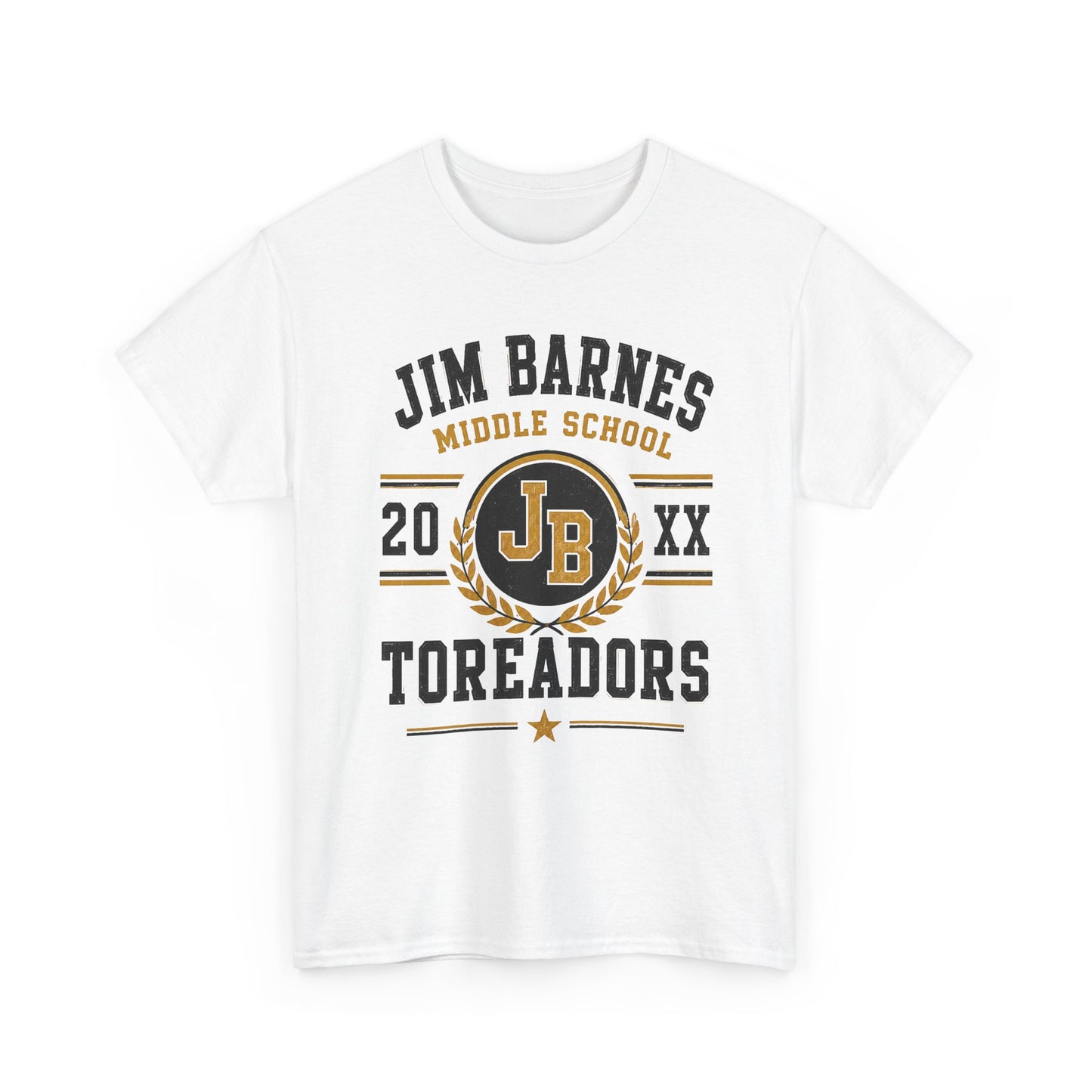 Jim Barnes Middle School Toreadors T-Shirt — School Spirit Tee with JB Crest