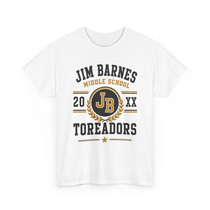 Jim Barnes Middle School Toreadors T-Shirt — School Spirit Tee with JB Crest