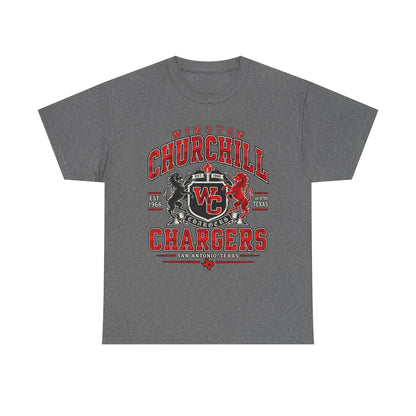Churchill Chargers School Spirit T-Shirt — WC Logo & Mascot Tee