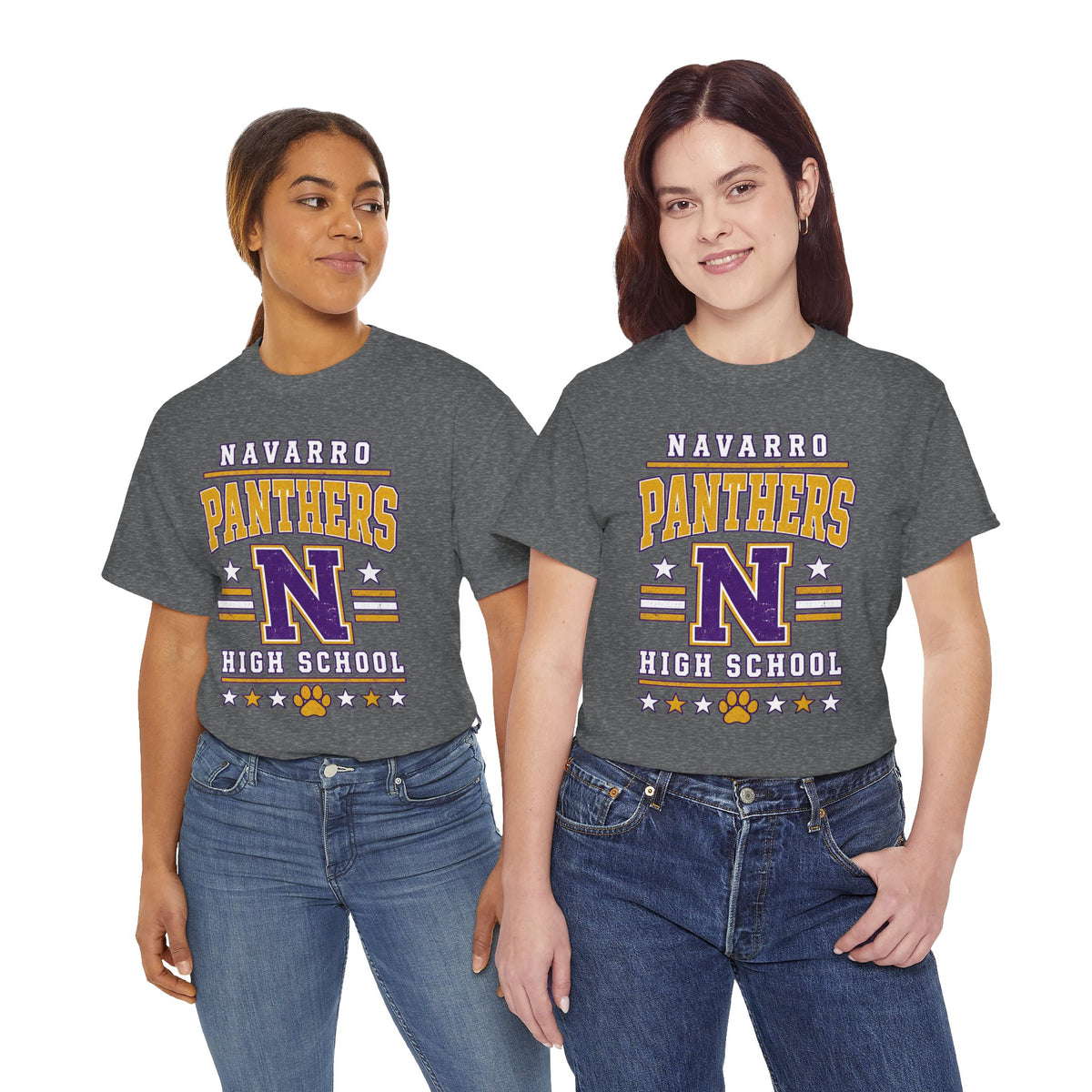 Navarro Panthers High School Tee — Retro Letterman N Design