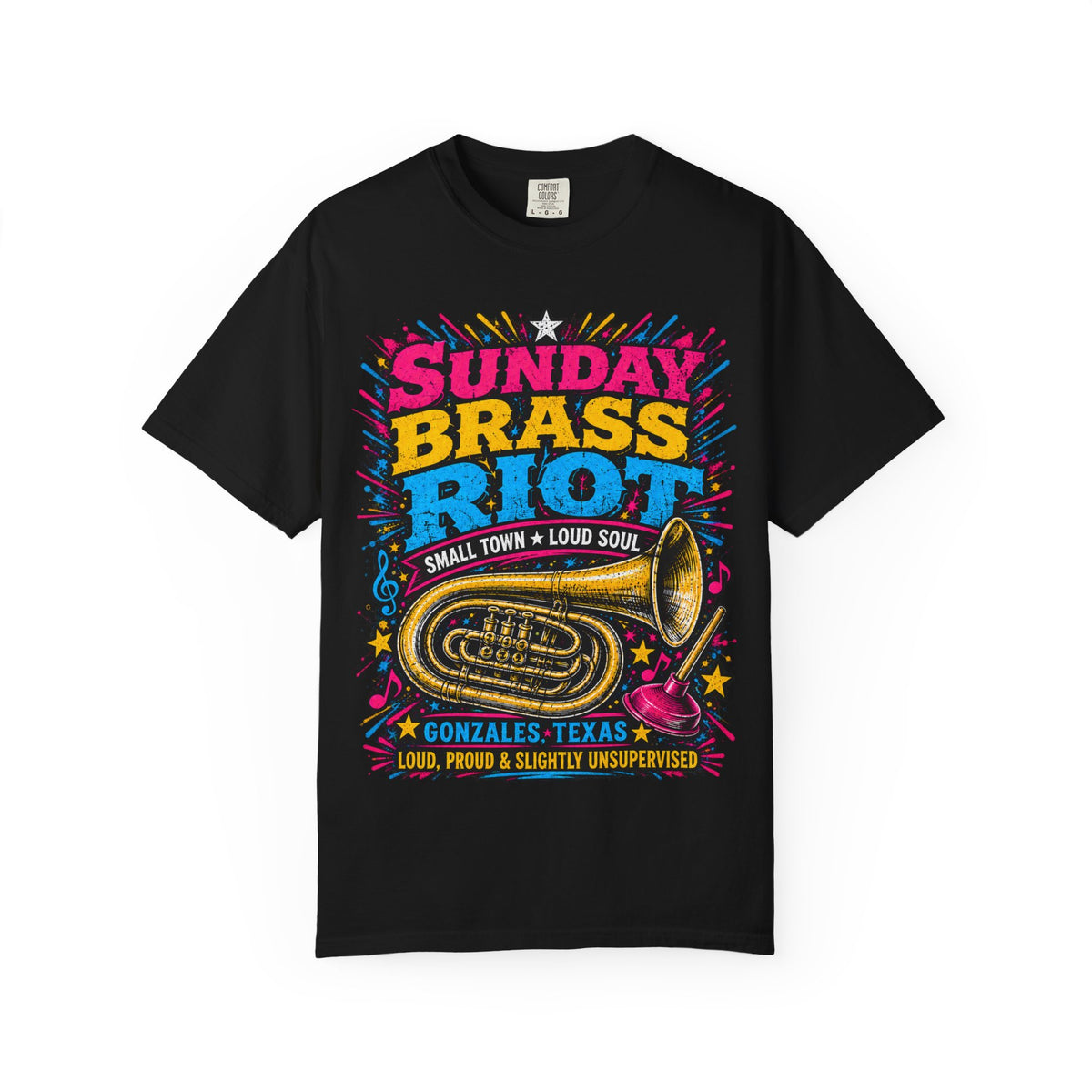 Sunday Brass Riot T‑Shirt — Gonzales Texas Band Tee