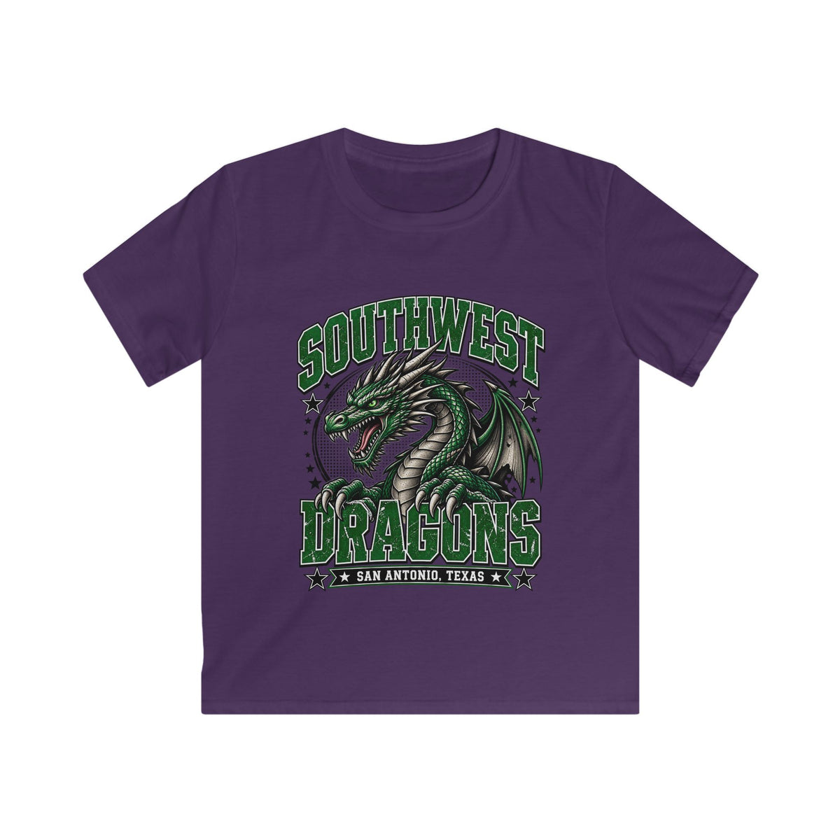 Southwest Dragons Kids Tee — San Antonio Green Dragon Youth T-Shirt