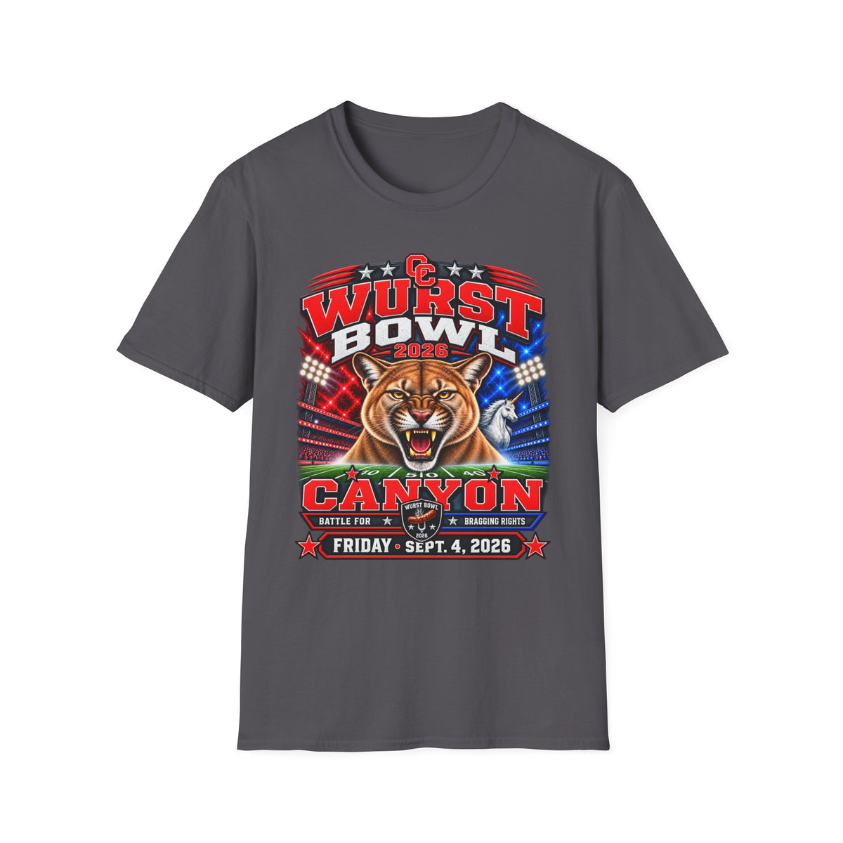 Wurst Bowl 2026 T-Shirt — Canyon Football Game Day Tee