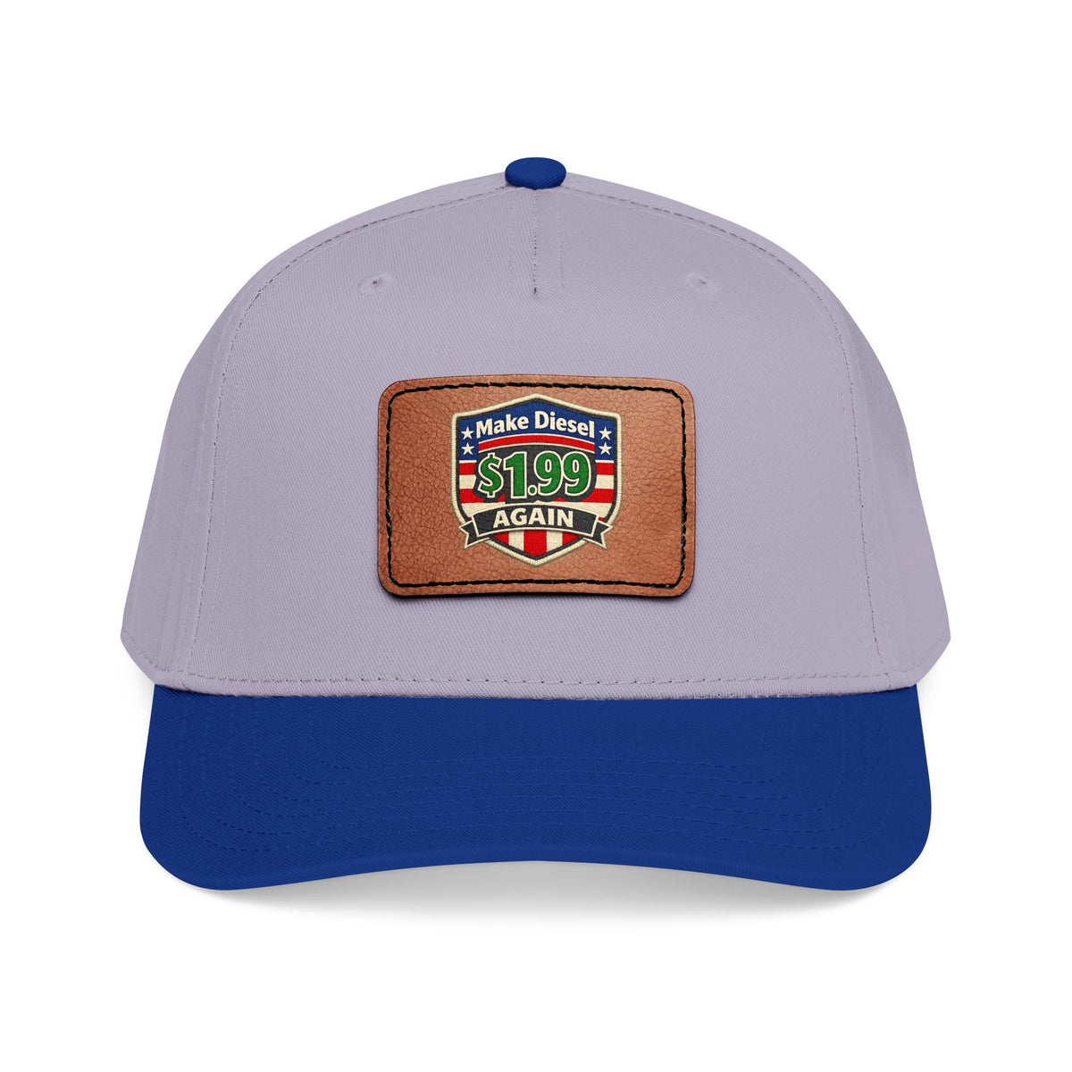 Diesel Mid Profile Baseball Cap with Leather Patch (Rectangle)