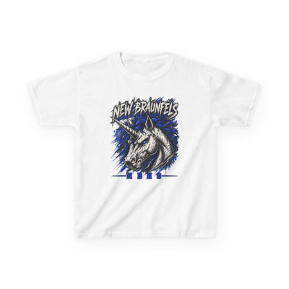 New Braunfels Unicorn Kids T‑Shirt — Blue Graphic Tee for Children